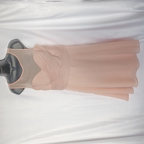 Mori Lee Madeline Chiffon Light Peach Dress - Picture 1 of 9